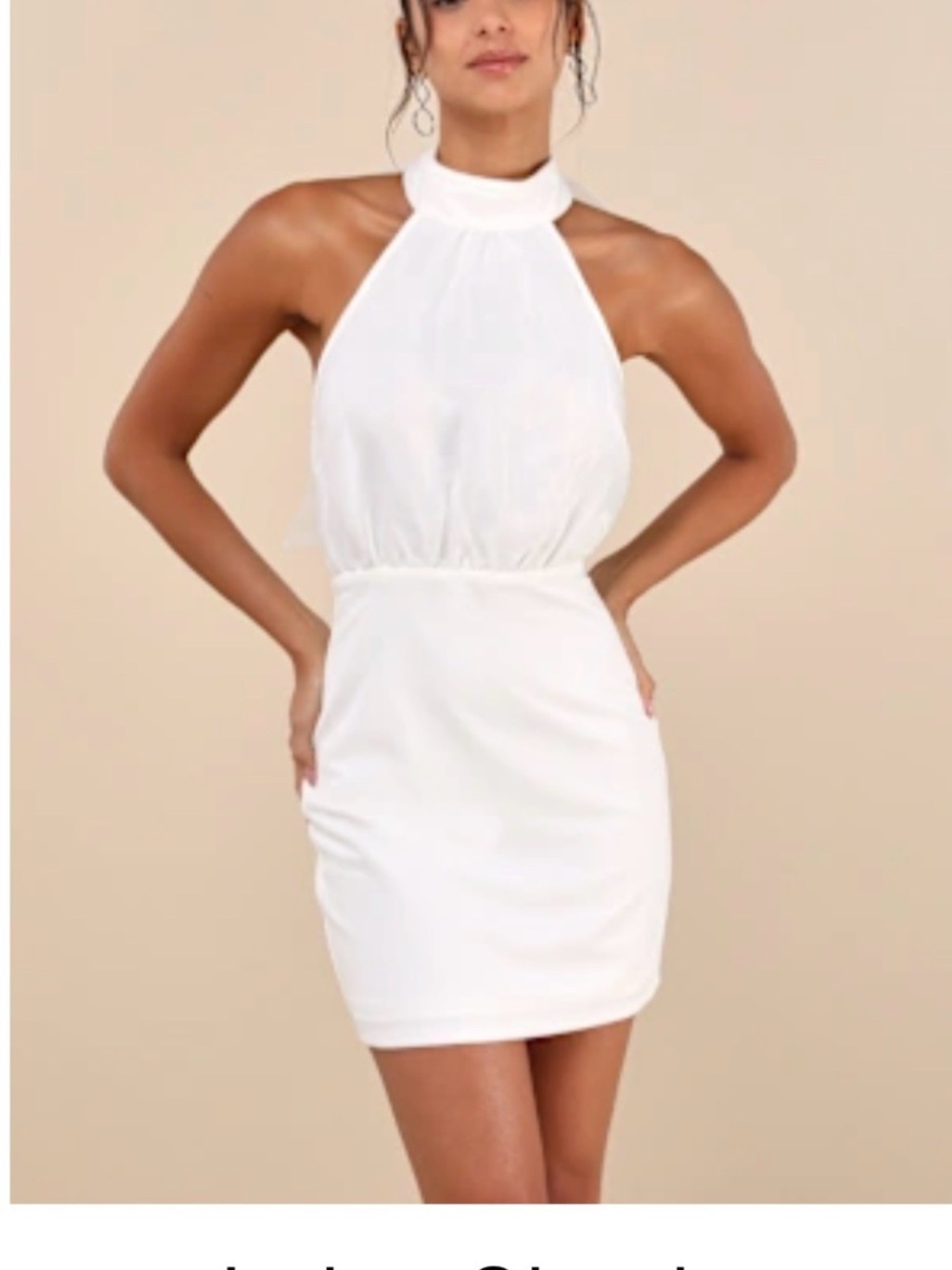 Lulu's White Halter Neck Mini Dress